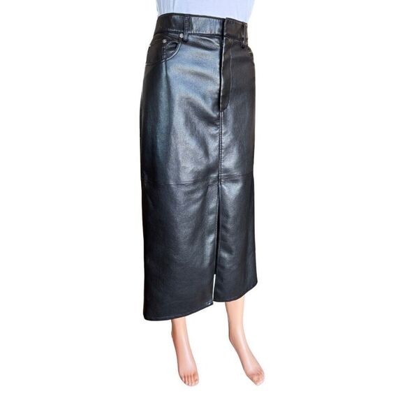 BLANK NYC Black Faux Leather Night Talk Maxi Skirt - Picture 5 of 8
